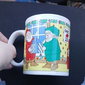 Festive Santa and Elf Mug
